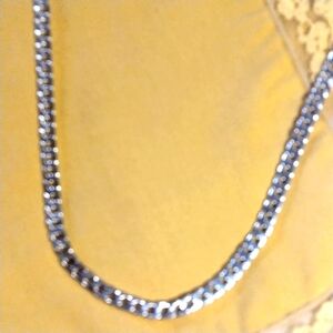ITALIAN STERLING 8 MM CURB CHAIN. 20 IN.